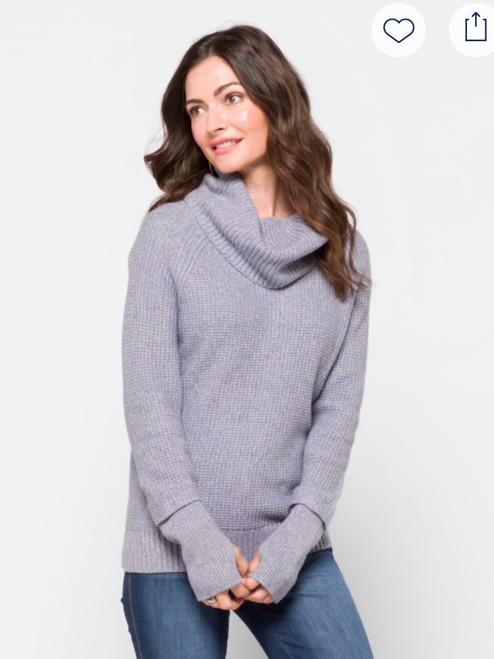 Market & Spruce Lavender Cowl Neck Sweater